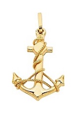 terrific mini anchor gold baby charm 
